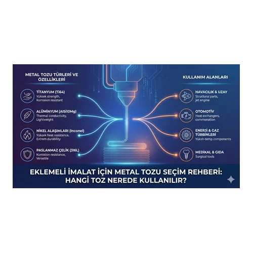 Eklemeli İmalat İçin Metal Tozu Seçim Rehberi: Hangi Toz Nerede Kullanılır?