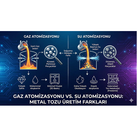 Gaz Atomizasyonu vs. Su Atomizasyonu: Metal Tozu Üretim Farkları