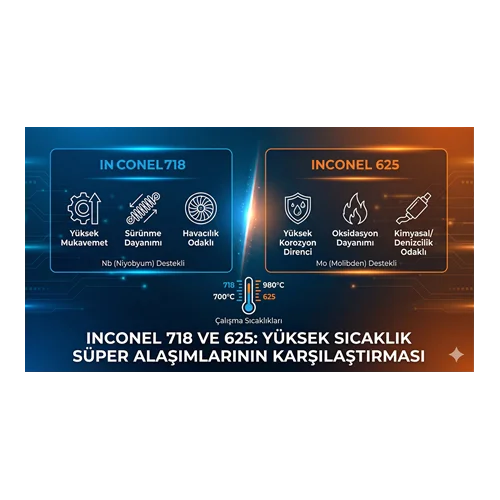 Inconel 718 ve 625: Yüksek Sıcaklık Süper Alaşımlarının Karşılaştırması