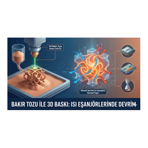 Bakır Tozu ile 3D Baskı: Isı Eşanjörlerinde Devrim