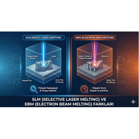 SLM (Selective Laser Melting) ve EBM (Electron Beam Melting) Farkları