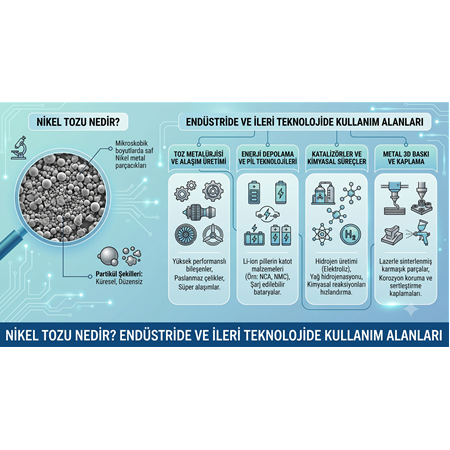 Nikel Tozu Nedir? Endüstride ve İleri Teknolojide Kullanım Alanları