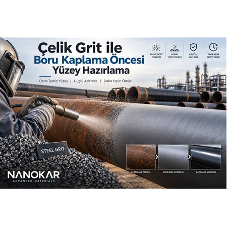 Çelik Grit ile Boru Kaplama Öncesi Yüzey Hazırlama