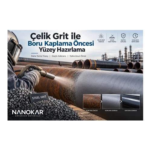 Çelik Grit ile Boru Kaplama Öncesi Yüzey Hazırlama