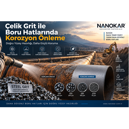 Çelik Grit ile Boru Hatlarında Korozyon Önleme