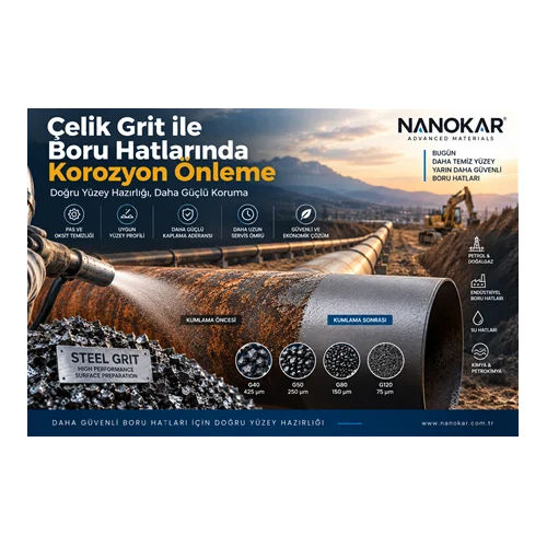 Çelik Grit ile Boru Hatlarında Korozyon Önleme