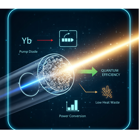 İtterbiyum Tozu (Yb): Fiber Lazerlerde Verimlilik Arttırıcı Etki