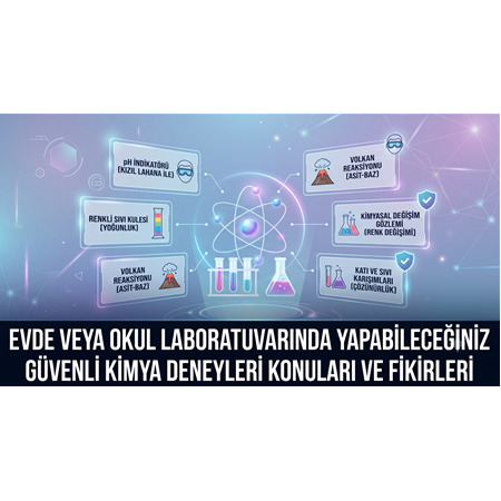 Evde veya Okul Laboratuvarında Yapabileceğiniz Güvenli Kimya Deneyleri