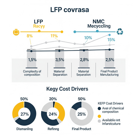 Batarya Geri Dönüşümünde LFP vs. NMC Maliyetleri