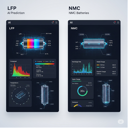 LFP ve NMC Bataryalar için AI Tabanlı Tahminleme Sistemleri