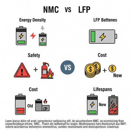 Karşılaştırmalı İncelemeler ve Tablo Formatında İçerikler NMC vs. LFP Batarya: Artı-Eksi Tablosu