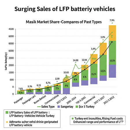 LFP Bataryalı Araçların Türkiye'deki Satışları