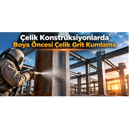 Çelik Konstrüksiyonlarda Boya Öncesi Çelik Grit Kumlama