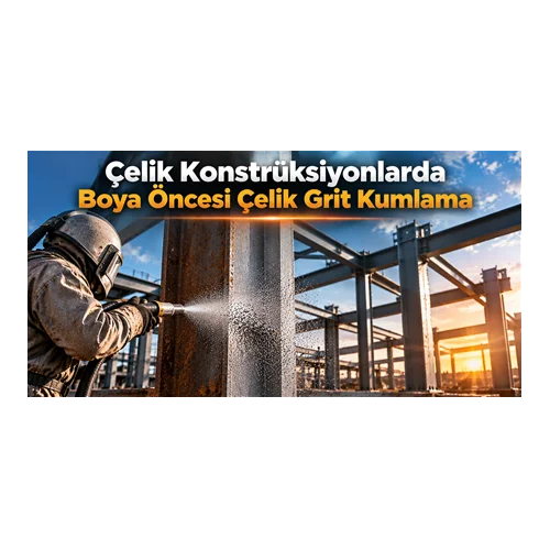 Çelik Konstrüksiyonlarda Boya Öncesi Çelik Grit Kumlama