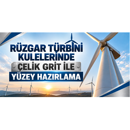Rüzgar Türbini Kulelerinde Çelik Grit ile Yüzey Hazırlama