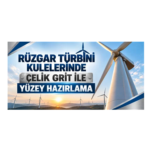 Rüzgar Türbini Kulelerinde Çelik Grit ile Yüzey Hazırlama
