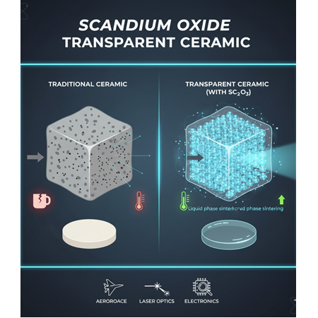Skandiyum Oksit Tozlarının Şeffaf Seramik Üretiminde Kullanımı