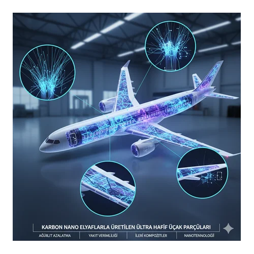 Karbon Nano Elyaflarla Üretilen Ultra Hafif Uçak Parçaları