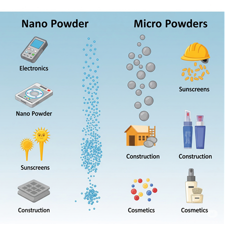 Nano ve Mikro Tozlar Nedir? Farkları, Kullanım Alanları ve Önemi