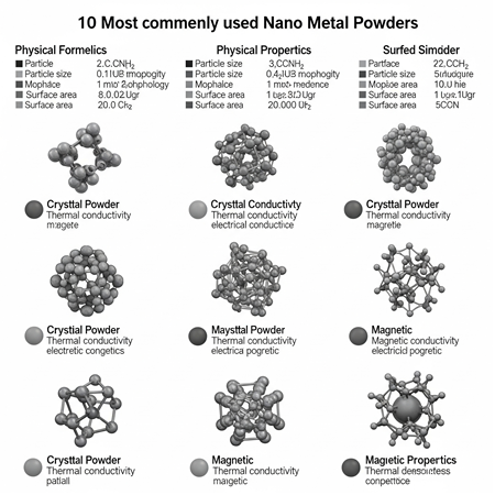 Karşılaştırmalı ve Listeleme Tarzı İçerikler En Sık Kullanılan 10 Nano Metal Tozu ve Özellikleri