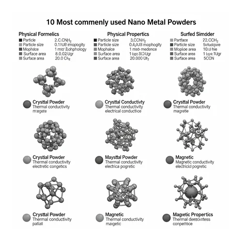 Karşılaştırmalı ve Listeleme Tarzı İçerikler En Sık Kullanılan 10 Nano Metal Tozu ve Özellikleri