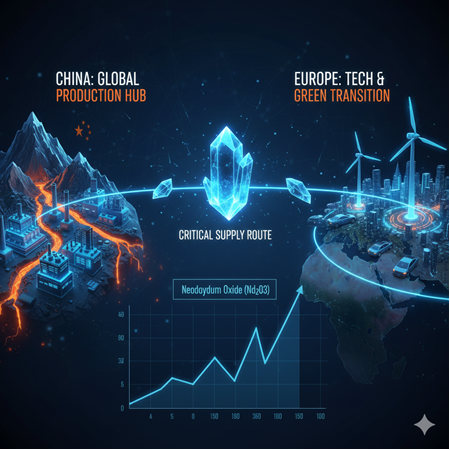 Neodim Oksit Üretimi: Çin’den Avrupa’ya Tedarik Zinciri Analizi