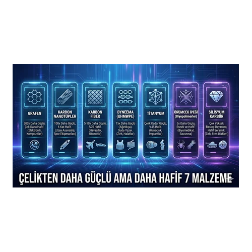 Çelikten Daha Güçlü Ama Daha Hafif 7 Malzeme