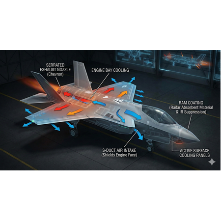 Savaş Uçaklarında Termal İz Azaltıcı Sistemler