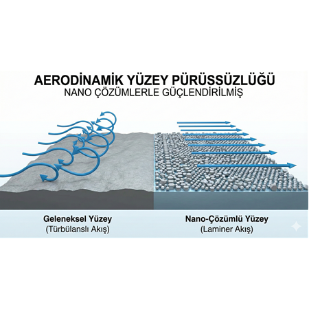 Uçak Gövdelerinde Aerodinamik Yüzey Pürüzsüzlüğü için Nano Çözümler
