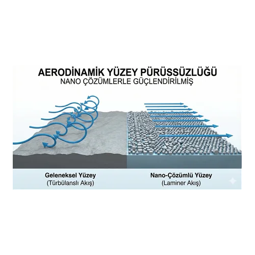 Uçak Gövdelerinde Aerodinamik Yüzey Pürüzsüzlüğü için Nano Çözümler
