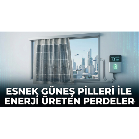 Esnek Güneş Pilleri ile Enerji Üreten Perdeler