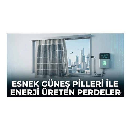 Esnek Güneş Pilleri ile Enerji Üreten Perdeler