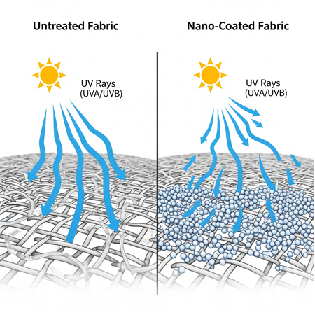 UV Koruyuculu Tekstiller için Nano Kaplama