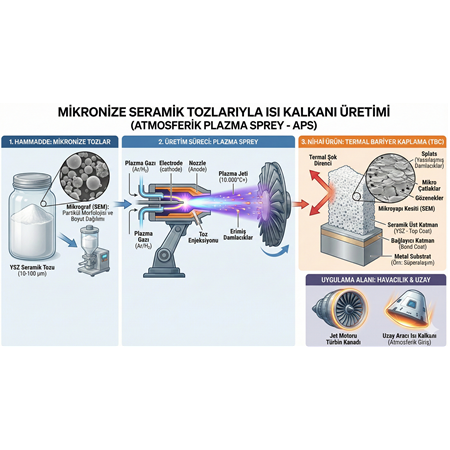 Mikronize Seramik Tozlarıyla Isı Kalkanı Üretimi