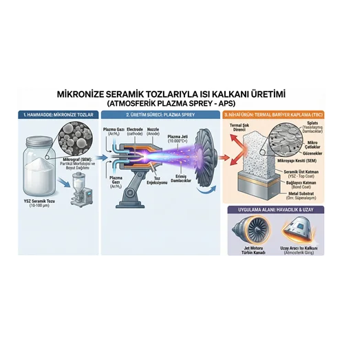 Mikronize Seramik Tozlarıyla Isı Kalkanı Üretimi
