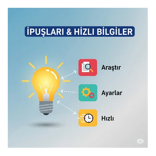 İPUÇLARI & HIZLI BİLGİLER