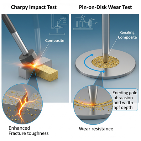 Nano Altın Takviyeli Kompozitlerde Kırılma ve Aşınma Testleri