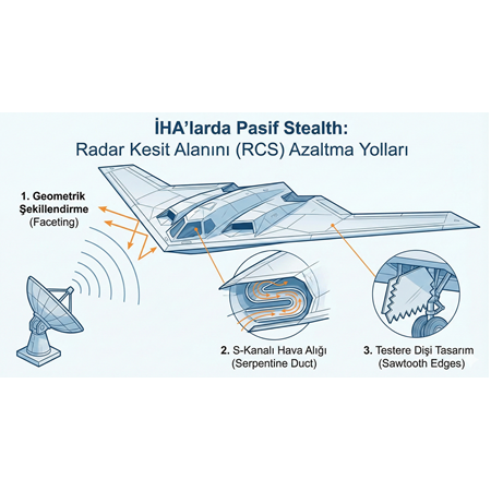 İHA'larda Pasif Stealth: Radar Kesit Alanını (RCS) Azaltma Yolları.