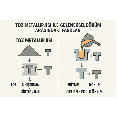 Toz Metalurjisi ile Geleneksel Döküm Arasındaki Farklar