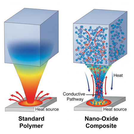 Nano Oksit Katkılı Kompozitlerde Isı İletkenliği Artışı