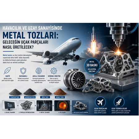 Havacılık ve Uzay Sanayisinde Metal Tozları: Geleceğin Uçak Parçaları Nasıl Üretilecek?