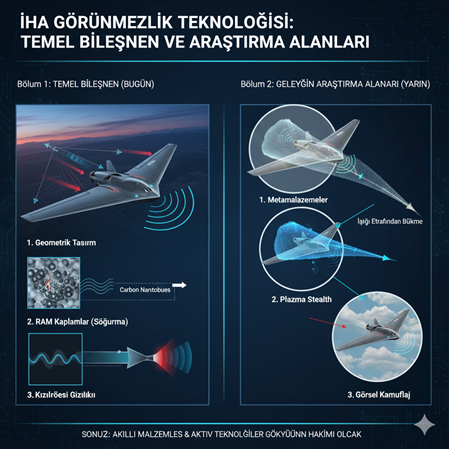 İHA Görünmezlik Teknolojisi: Temel Bileşenler ve Araştırma Alanları.