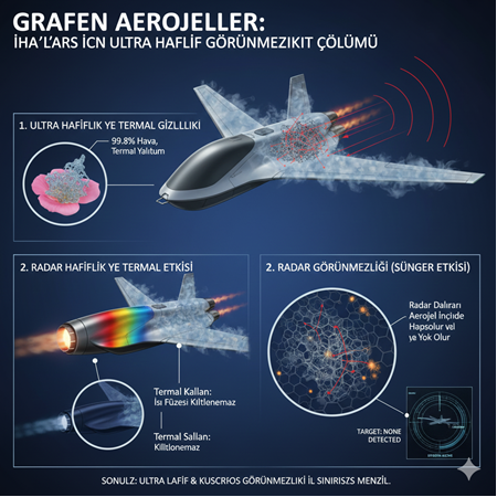 Grafen Aerojeller: İHA'lar İçin Ultra Hafif Görünmezlik Çözümü.