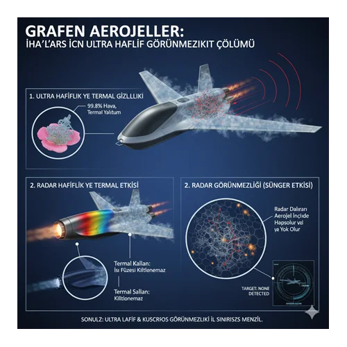 Grafen Aerojeller: İHA'lar İçin Ultra Hafif Görünmezlik Çözümü.