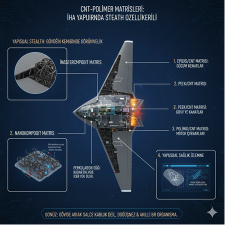 CNT-Polimer Matrisleri: İHA Yapılarında Stealth Özellikleri.