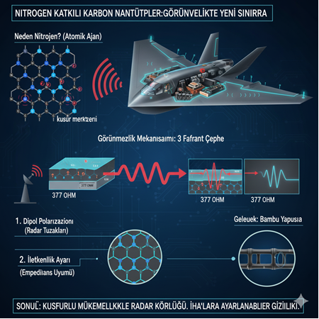 Nitrojen Katkılı Karbon Nanotüpler: Görünmezlikte Yeni Sınırlar.