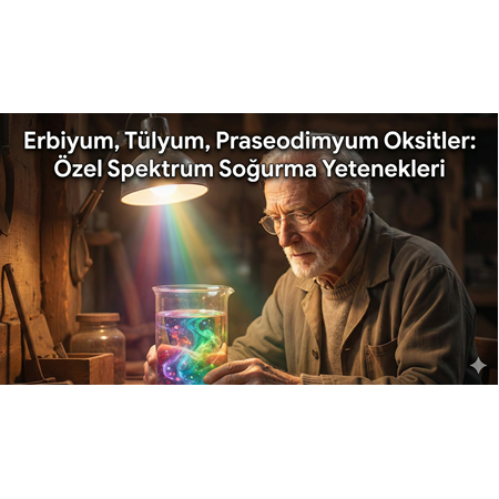 Erbiyum, Tülyum, Praseodimyum Oksitler: Özel Spektrum Soğurma Yetenekleri.