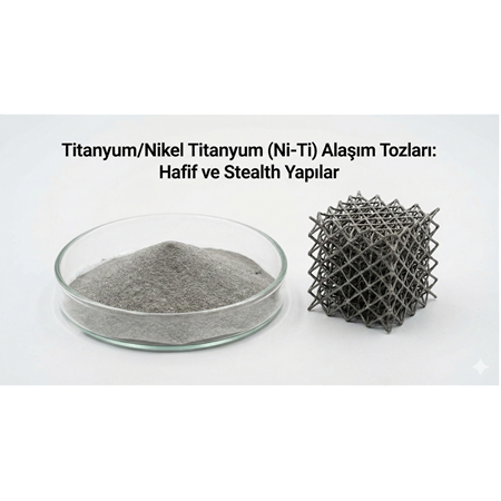 Titanyum/Nikel Titanyum (Ni-Ti) Alaşım Tozları: Hafif ve Stealth Yapılar.