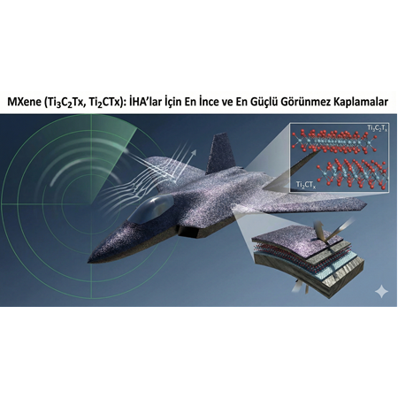 MXene (Ti3C2Tx, Ti2CTx): İHA'lar İçin En İnce ve En Güçlü Görünmez Kaplamalar.