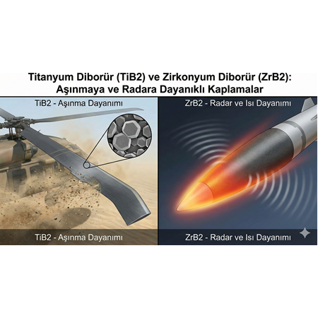 Titanyum Diborür (TiB2) ve Zirkonyum Diborür (ZrB2): Aşınmaya ve Radara Dayanıklı Kaplamalar.
